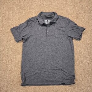 Truewerk Men's Edo Polo Shirt Size M Dark Gray Heathered Workwear Technical